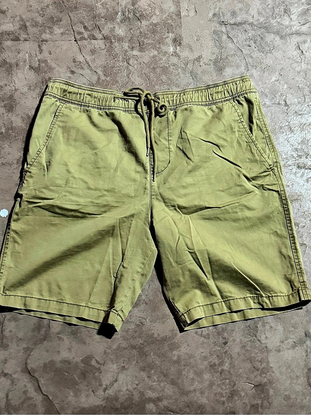 Aeropostale Men’s Large Khaki Tan Drawstring Shorts Y2K Casual Skater